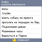 My Wishlist - juulyy