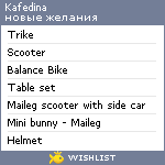 My Wishlist - kafedina