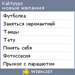 My Wishlist - kaktyyys