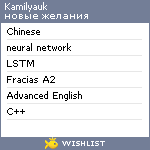 My Wishlist - kamilyauk