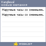 My Wishlist - kanglieval