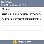 My Wishlist - kanidiya