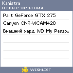 My Wishlist - kanistra