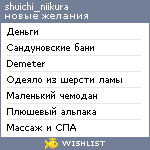 My Wishlist - kaoru_shuichi_niikura