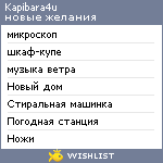 My Wishlist - kapibara4u