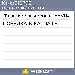 My Wishlist - karta310792