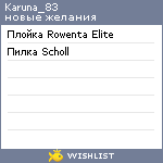 My Wishlist - karuna_83