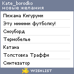 My Wishlist - kate_borodko