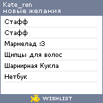 My Wishlist - kate_ren