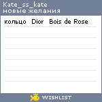 My Wishlist - kate_ss_kate