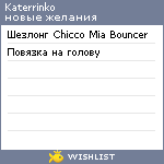 My Wishlist - katerrinko