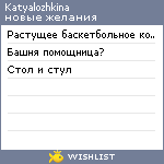 My Wishlist - katyalozhkina