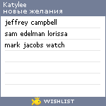 My Wishlist - katylee