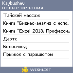 My Wishlist - kaybushev