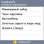 My Wishlist - kazakevich