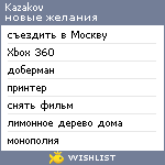 My Wishlist - kazakov