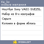 My Wishlist - ke_ks