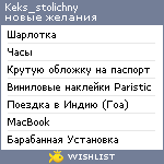 My Wishlist - keks_stolichny