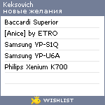 My Wishlist - keksovich