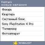 My Wishlist - kentaro