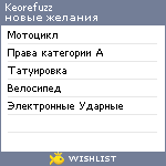 My Wishlist - keorefuzz