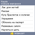 My Wishlist - keysie