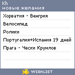 My Wishlist - kh