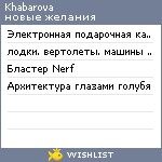 My Wishlist - khabarova