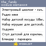 My Wishlist - khe_family