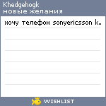 My Wishlist - khedgehogk