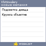 My Wishlist - khitinwalery