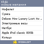 My Wishlist - khjki