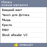 My Wishlist - khmara