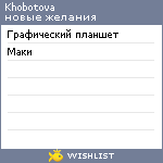 My Wishlist - khobotova