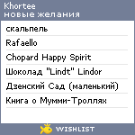 My Wishlist - khortee