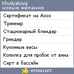 My Wishlist - khudyakovg