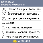 My Wishlist - khvostovs