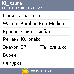 My Wishlist - ki_tsune