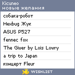 My Wishlist - kicuneo