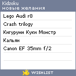 My Wishlist - kidzoku