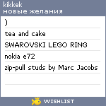 My Wishlist - kikkek