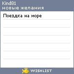 My Wishlist - kind81