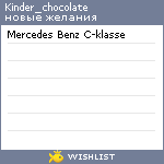 My Wishlist - kinder_chocolate