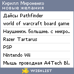 My Wishlist - kiramo