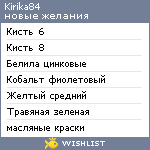 My Wishlist - kirika84