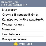 My Wishlist - kirilenko_bm