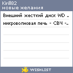 My Wishlist - kirill82
