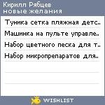 My Wishlist - kirill_ryabtsev2020