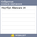 My Wishlist - kirillgurman