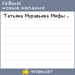 My Wishlist - kirillovat